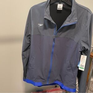 Speedo Men's Charcoal and Navy Windbreaker. Item # 11149